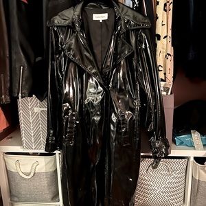 Calvin Klein vintage vinyl trench coat size:large